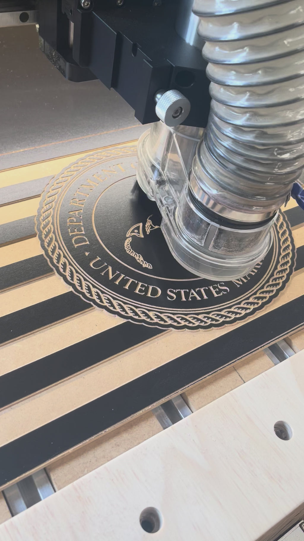 US Flag with Military Insignia